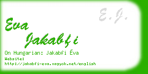 eva jakabfi business card