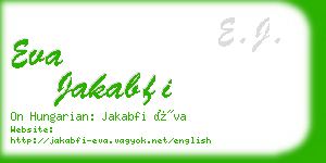 eva jakabfi business card